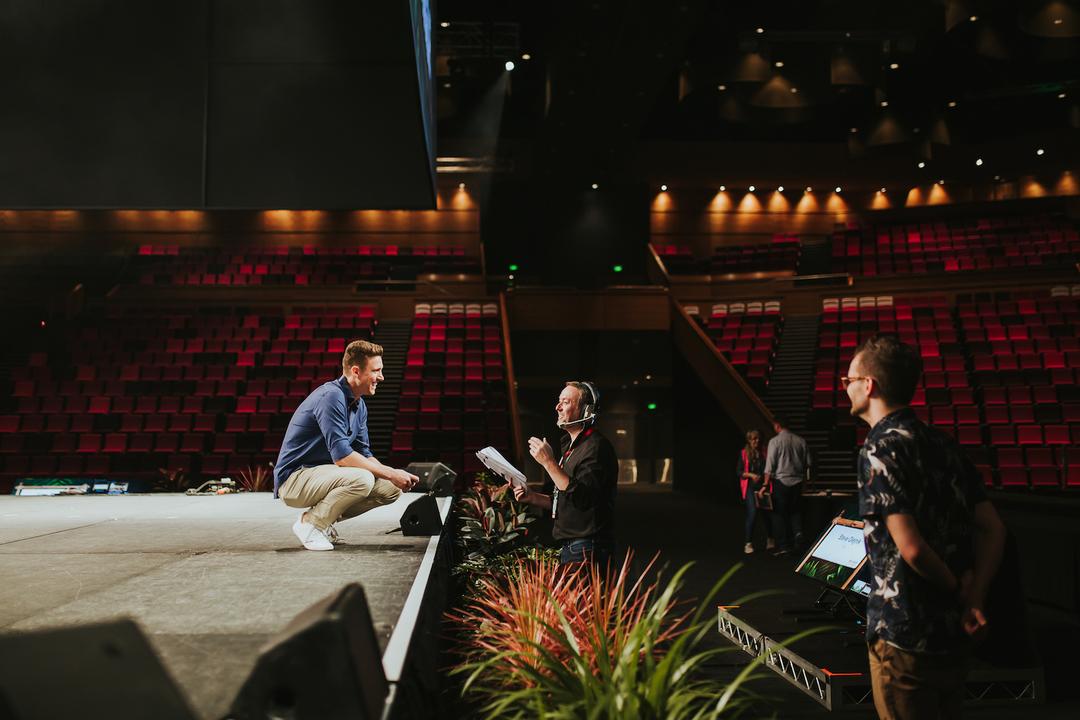 Steve Olejnik Rehearsing for Keynote