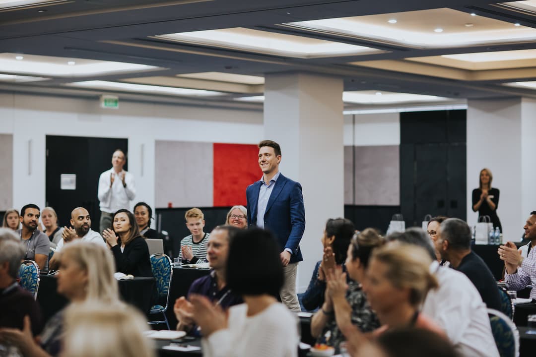 Steve Olejnik Walking to Stage Mastermind